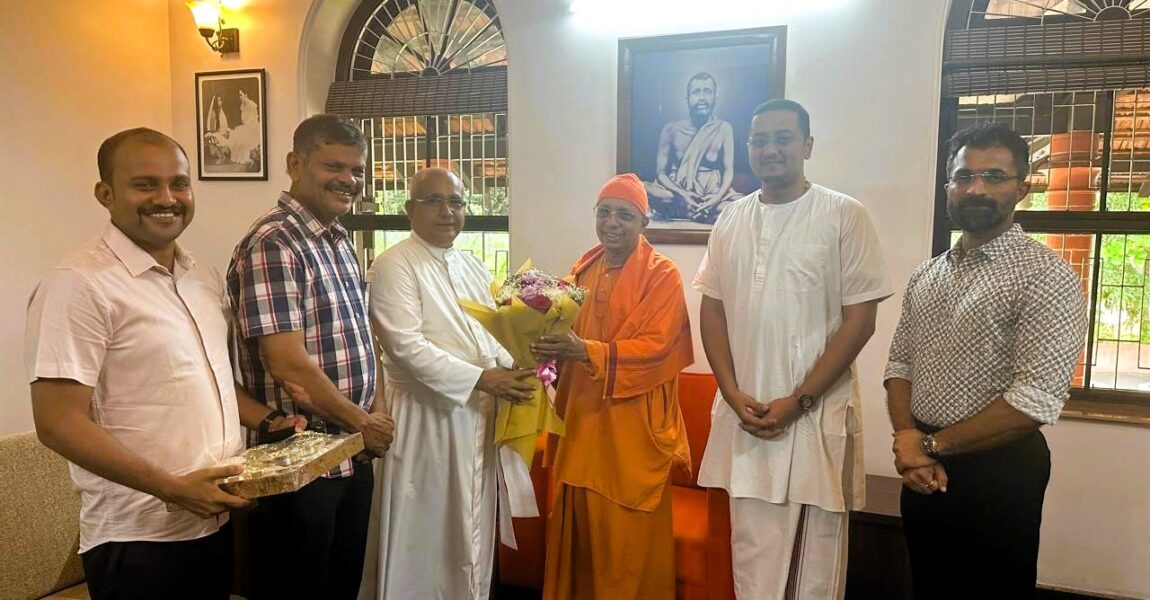 Visit to Ramakrishna Mission Ashram by Lay Faithful Commission and Catholic Sabha on Deepavali